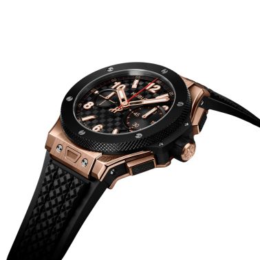 Montre Hublot Big Bang 20ème Anniversaire King Gold Ceramic automatique cadran carbone bracelet caoutchouc 43 mm