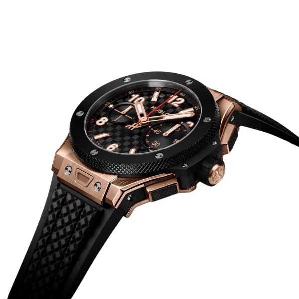 Montre Hublot Big Bang 20ème Anniversaire King Gold Ceramic automatique cadran carbone bracelet caoutchouc 43 mm