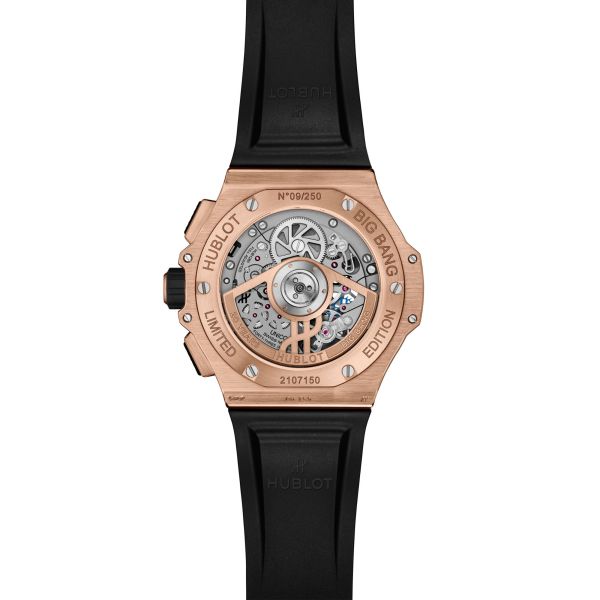 Montre Hublot Big Bang 20ème Anniversaire King Gold Ceramic automatique cadran carbone bracelet caoutchouc 43 mm