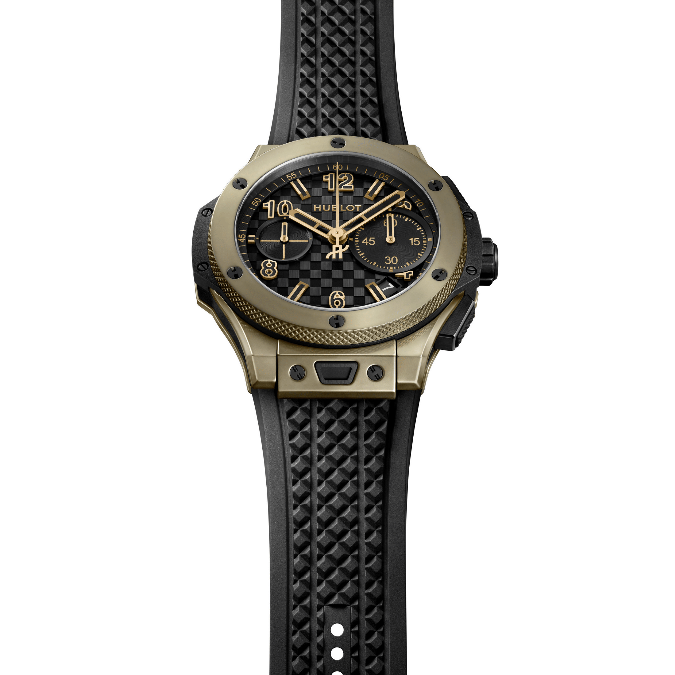 Montre Hublot Big Bang 20ème Anniversaire King Gold Ceramic automatique cadran carbone bracelet caoutchouc 43 mm