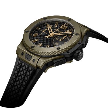 Montre Hublot Big Bang 20ème Anniversaire Full Magic Gold automatique cadran carbone bracelet caoutchouc 43 mm