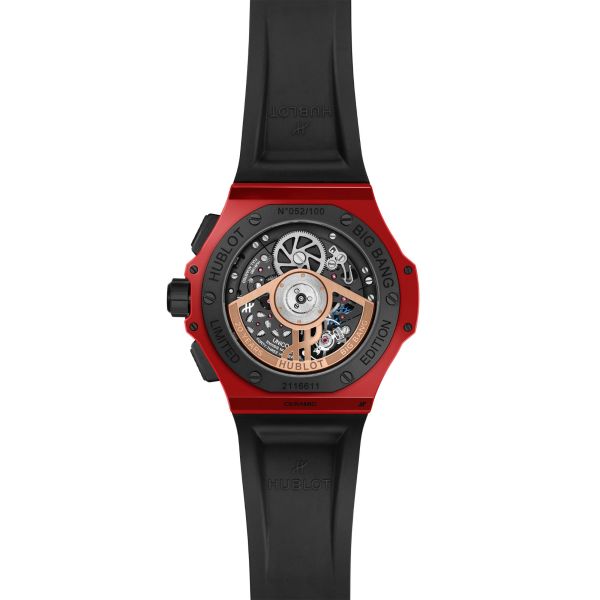 Hublot Big Bang 20th Anniversary Red Magic automatic carbon dial rubber strap 43 mm