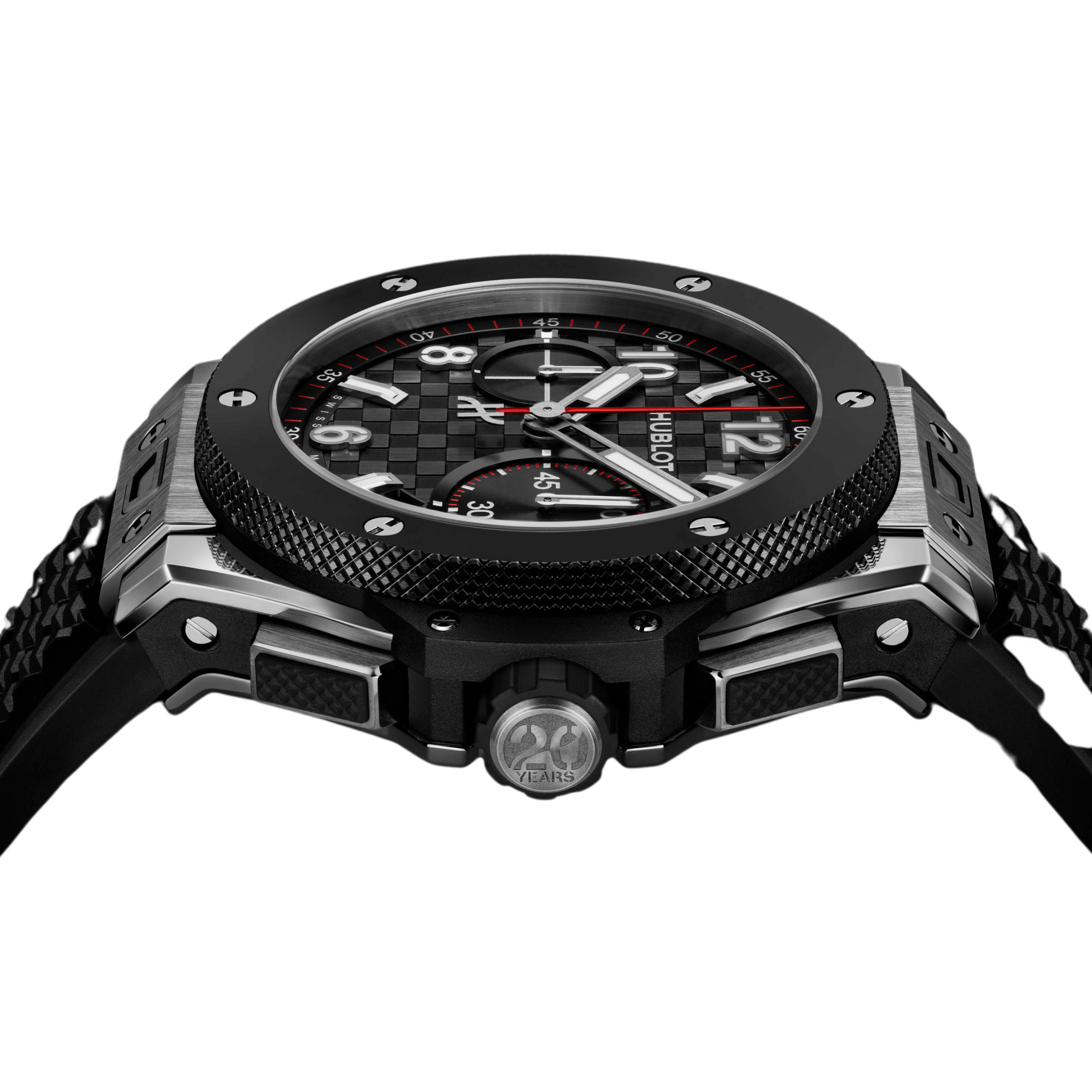 Hublot Big Bang 20th Anniversary Titanium Ceramic automatic carbon dial rubber strap 43 mm