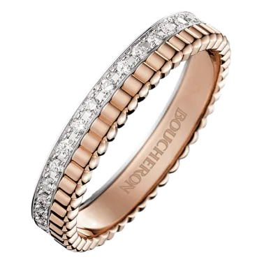 Alliance Boucheron Quatre Radiant Edition en or blanc or rose et diamants