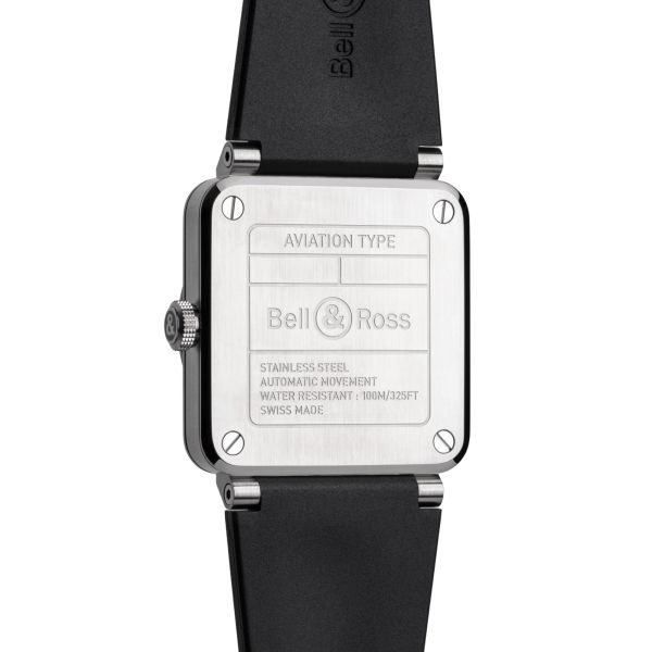 copy ofBell & Ross watch BR 03 Skeleton Black Ceramic automatic 41 mm rubber strap