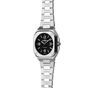 Montre Bell & Ross BR 05 Black Steel automatique cadran noir bracelet acier 36 mm