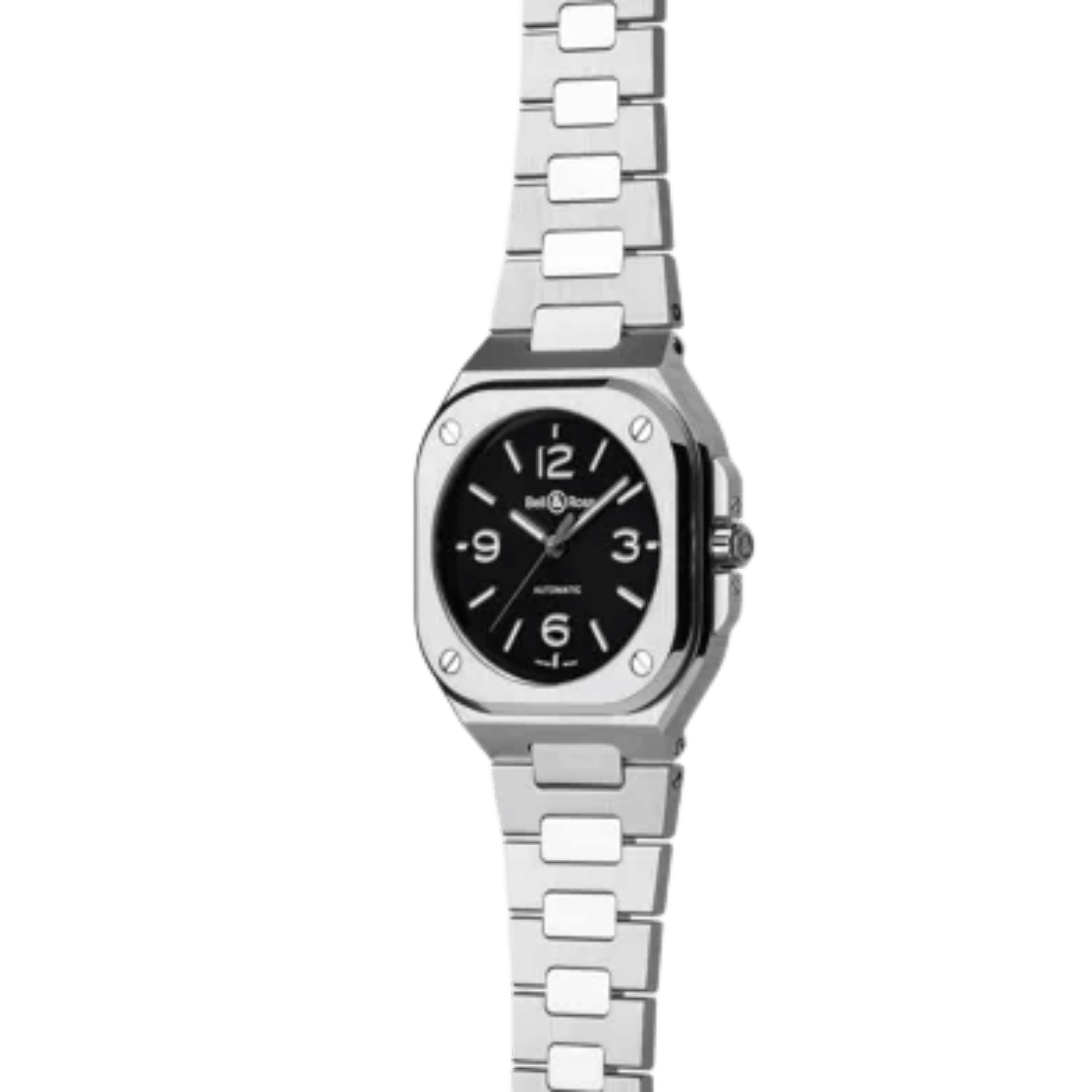 Watch Bell & Ross BR 05 Black Steel automatic black dial steel bracelet 36 mm
