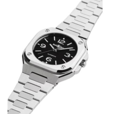 Watch Bell & Ross BR 05 Black Steel automatic black dial steel bracelet 36 mm