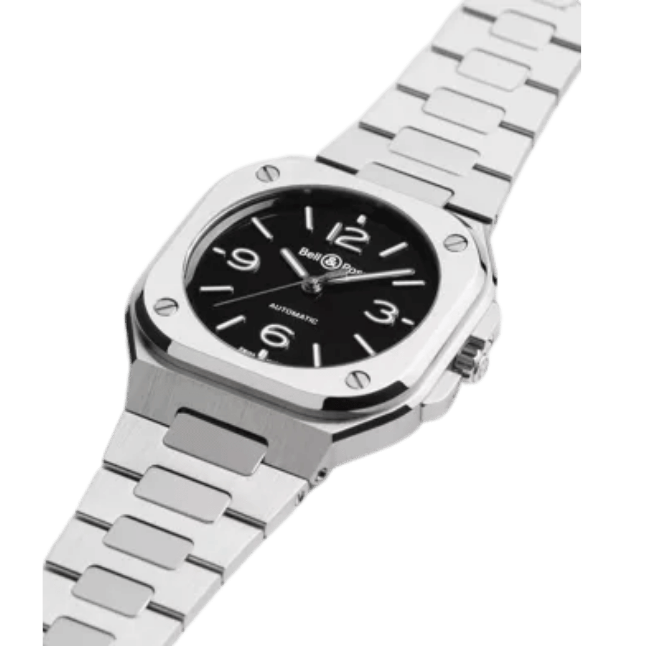 Watch Bell & Ross BR 05 Black Steel automatic black dial steel bracelet 36 mm