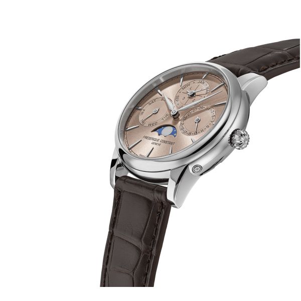Frederique Constant Manufacture Classic Perpetual Calendar automatic salmon dial leather strap 40 mm