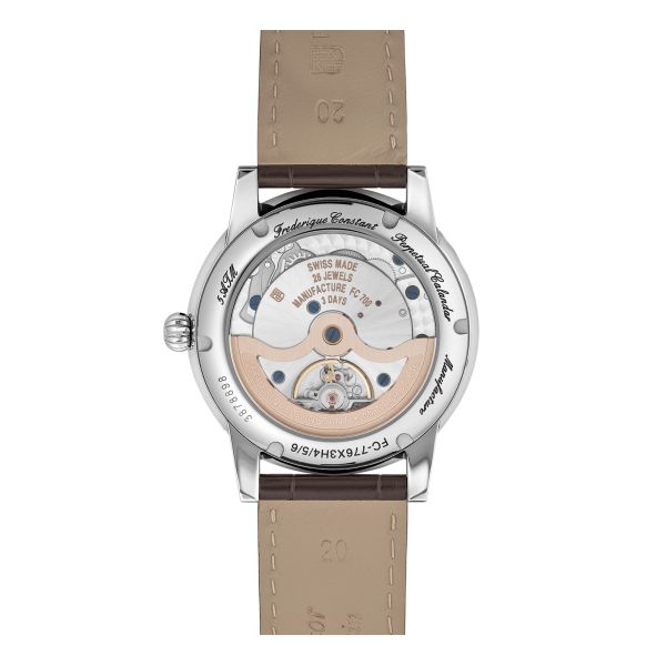 Frederique Constant Manufacture Classic Perpetual Calendar automatic salmon dial leather strap 40 mm