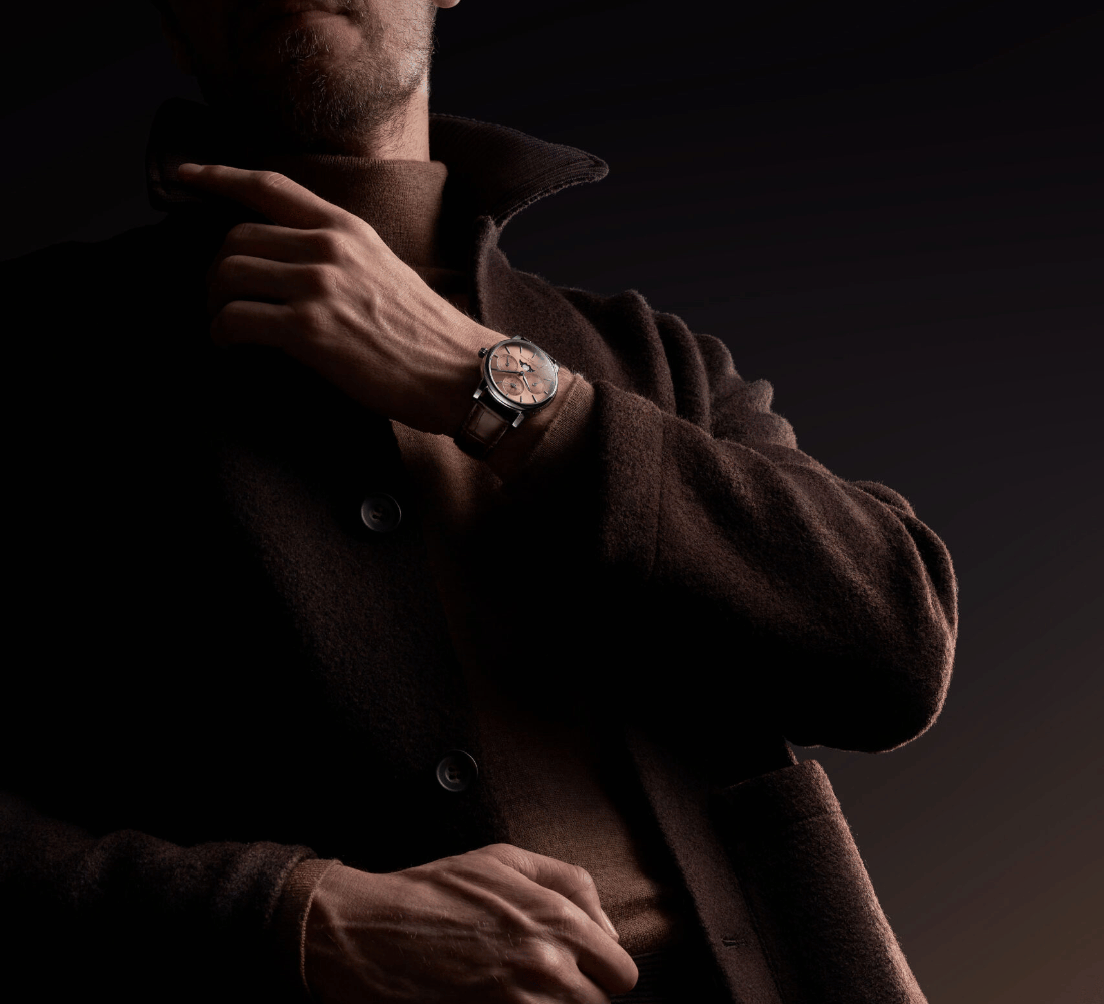 Frederique Constant Manufacture Classic Perpetual Calendar automatic salmon dial leather strap 40 mm