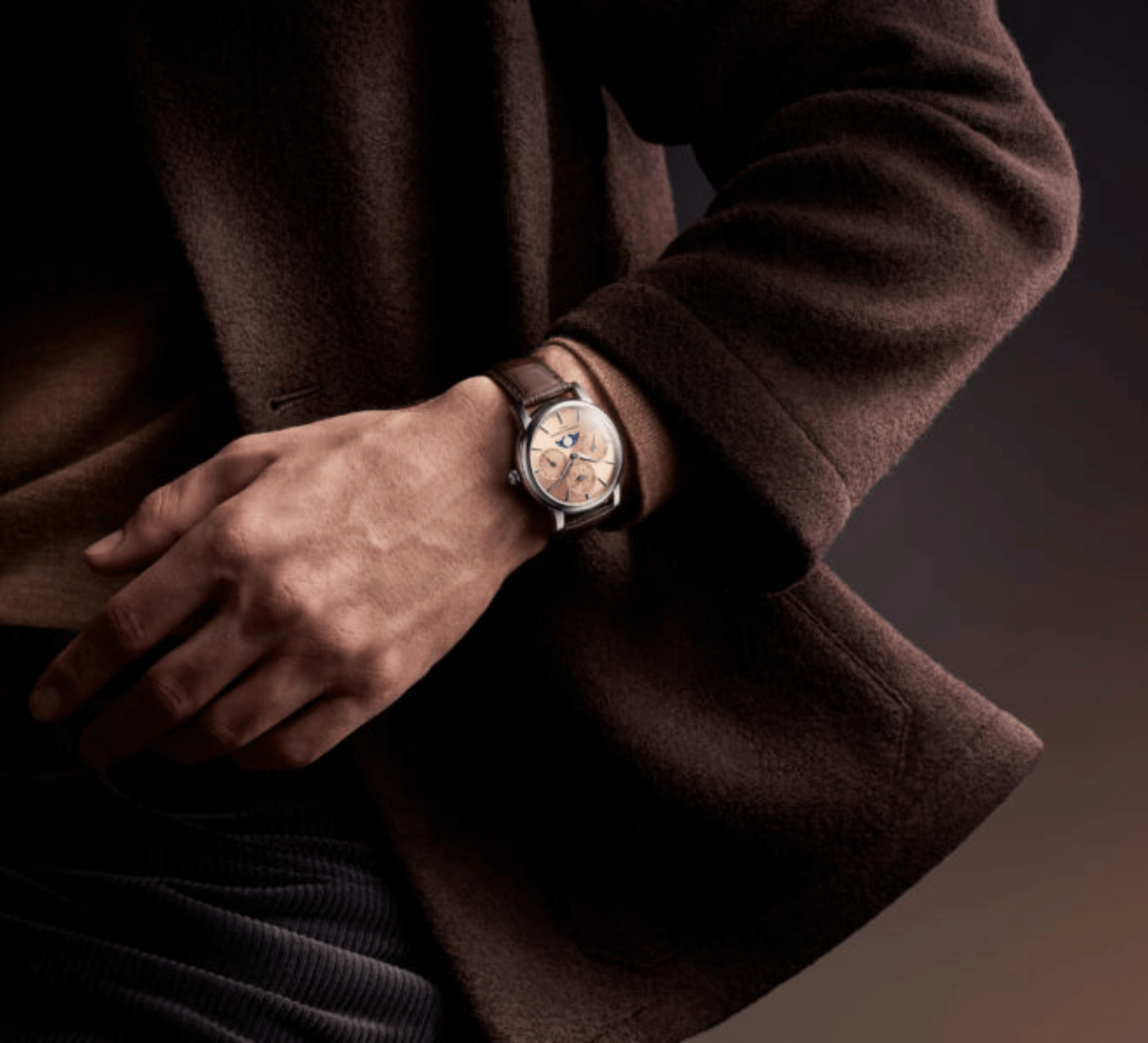 Frederique Constant Manufacture Classic Perpetual Calendar automatic salmon dial leather strap 40 mm