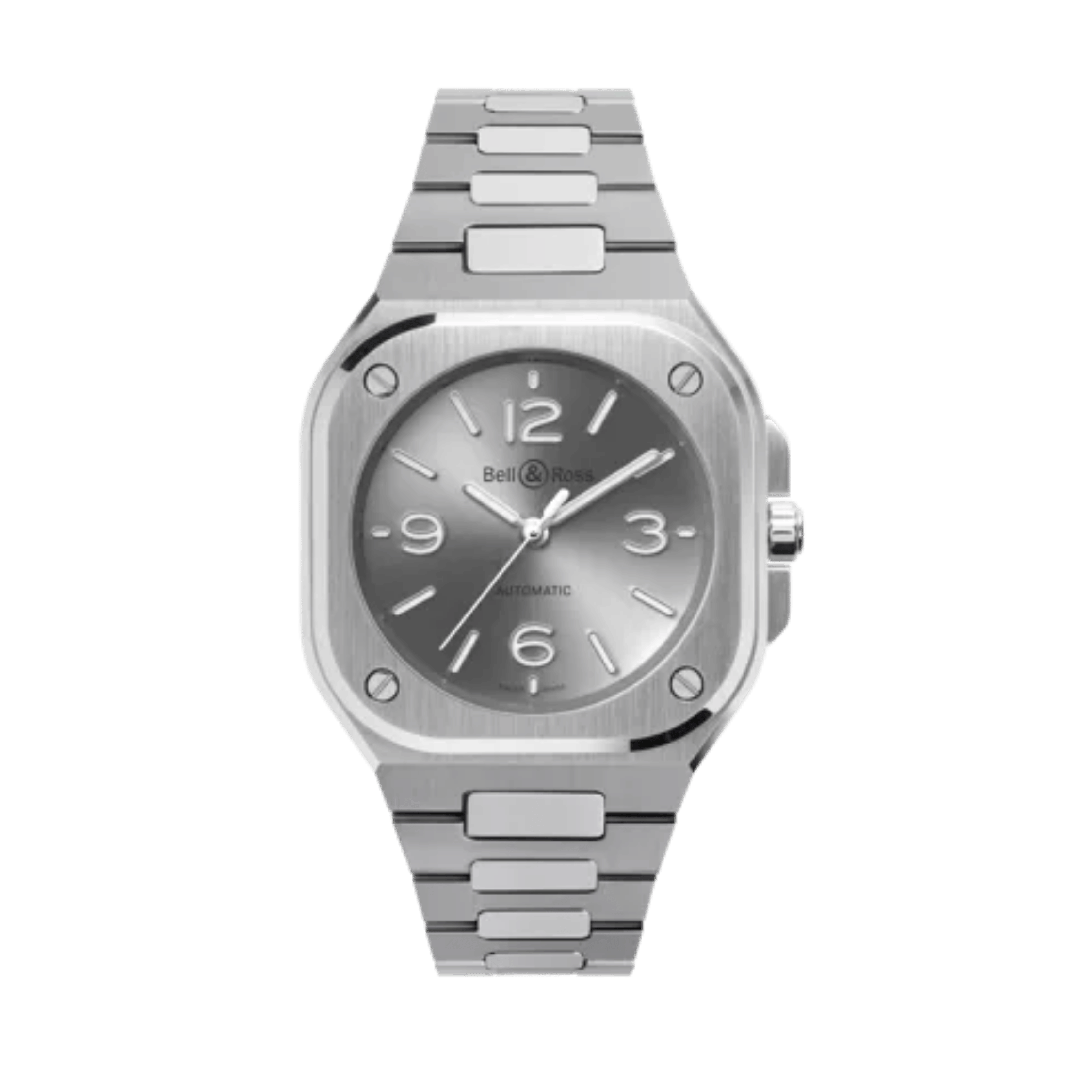 Watch Bell & Ross BR 05 Grey Steel automatic grey dial steel bracelet 36 mm