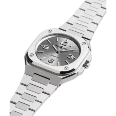 Watch Bell & Ross BR 05 Grey Steel automatic grey dial steel bracelet 36 mm