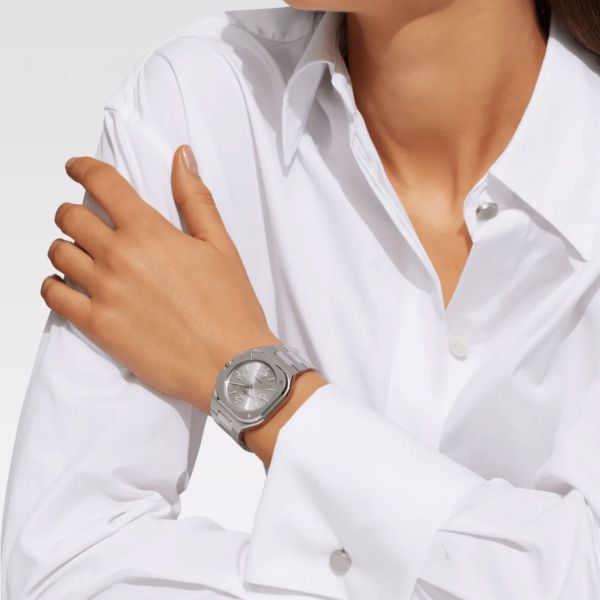 Montre Bell and Ross BR 05 Grey Steel automatique cadran gris bracelet acier 36 mm