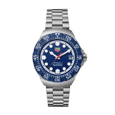 TAG Heuer Formula 1 Solargraph blue dial steel bracelet 38 mm