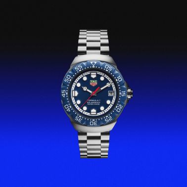 TAG Heuer Formula 1 Solargraph blue dial steel bracelet 38 mm