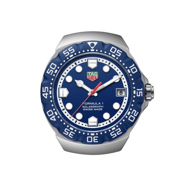 TAG Heuer Formula 1 Solargraph blue dial steel bracelet 38 mm