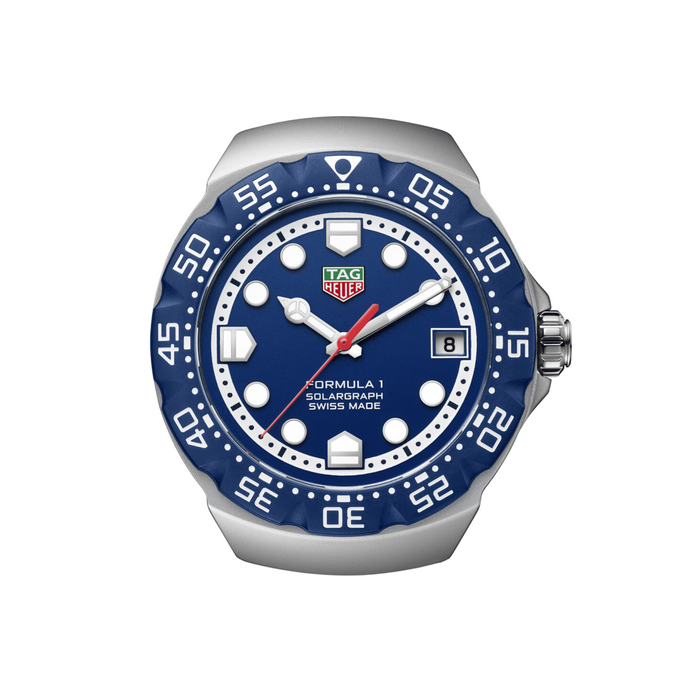 Montre TAG Heuer Formula 1 Solargraph cadran bleu bracelet acier 38 mm