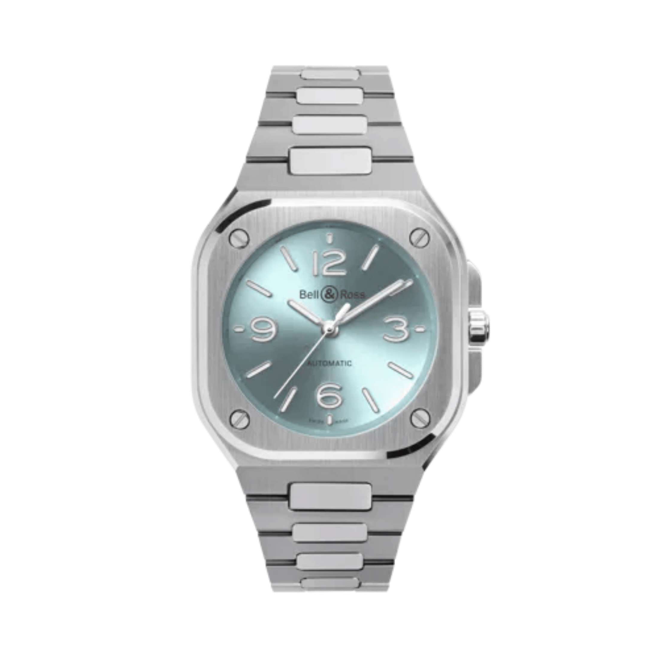 Watch Bell & Ross BR 05 Ice Blue Steel automatic Ice Blue dial steel bracelet 36 mm