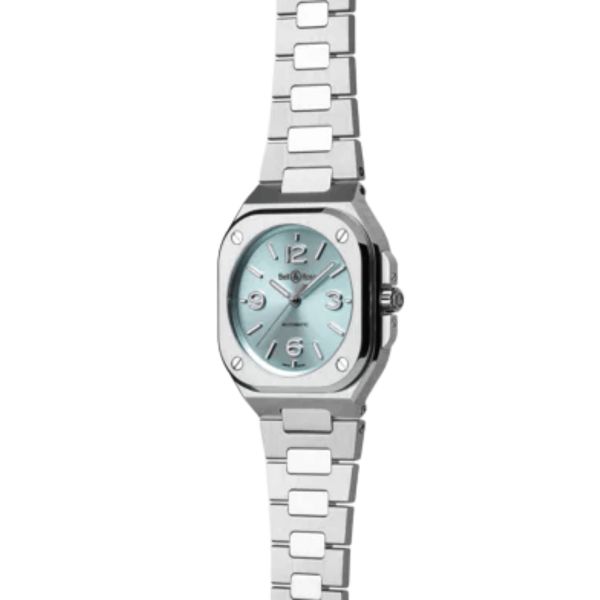 Watch Bell & Ross BR 05 Ice Blue Steel automatic Ice Blue dial steel bracelet 36 mm
