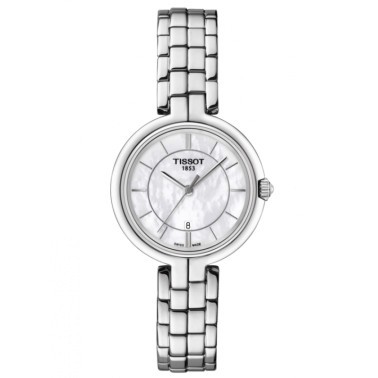 Montre Tissot T-Lady Flamingo quartz cadran nacre bracelet acier 30 mm T094.210.11.111.00