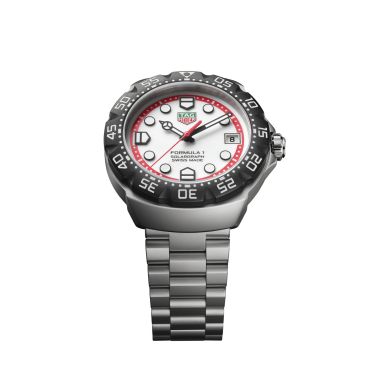 Montre TAG Heuer Formula 1 Solargraph cadran blanc bracelet acier 38 mm