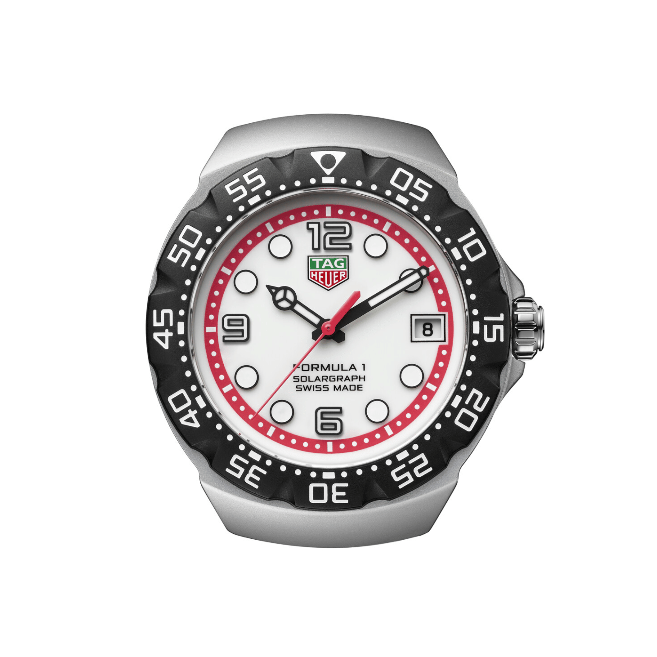 Montre TAG Heuer Formula 1 Solargraph cadran blanc bracelet acier 38 mm