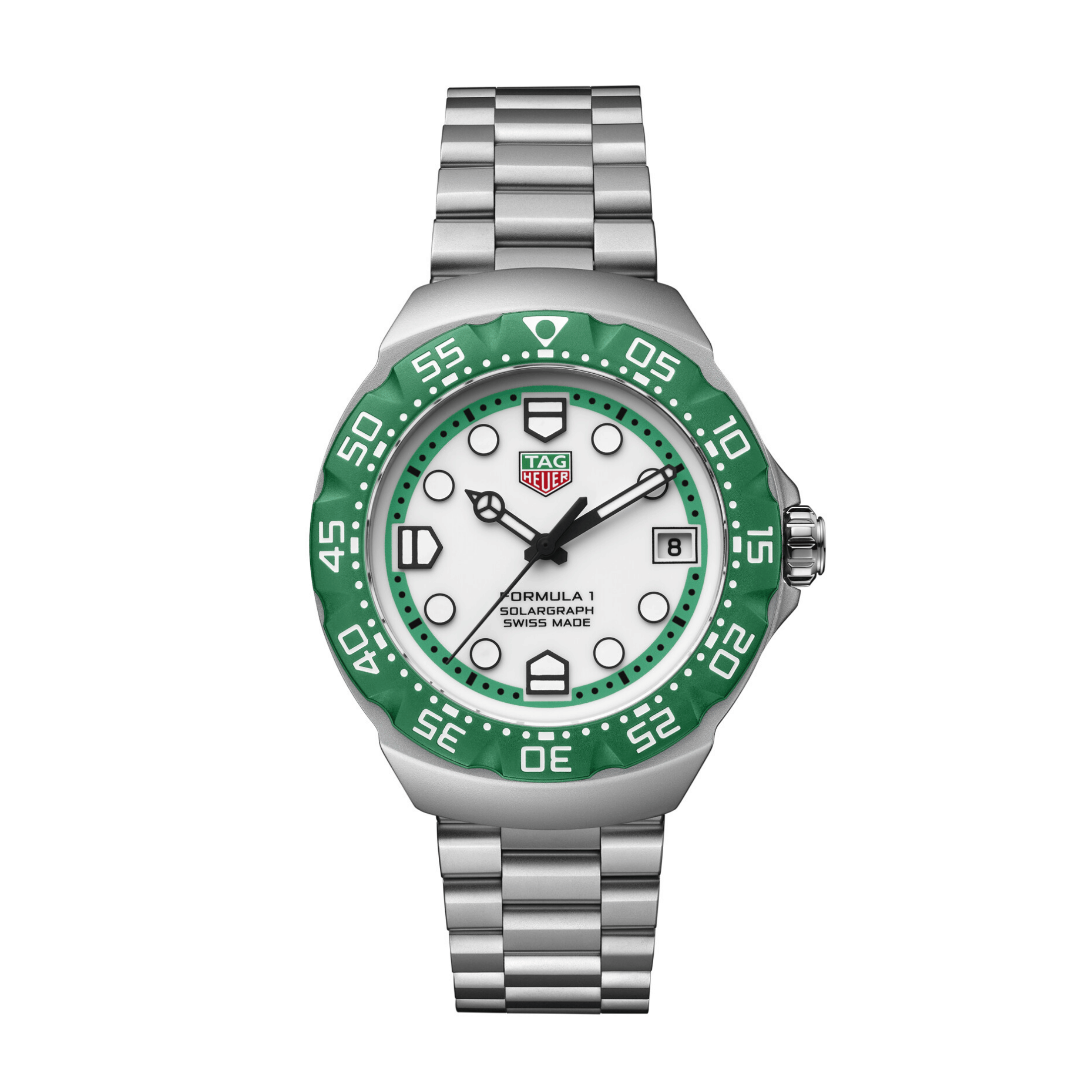 TAG Heuer Formula 1 Solargraph blue dial steel bracelet 38 mm