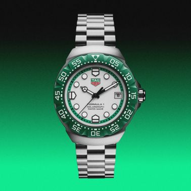 Montre TAG Heuer Formula 1 Solargraph cadran blanc bracelet acier 38 mm