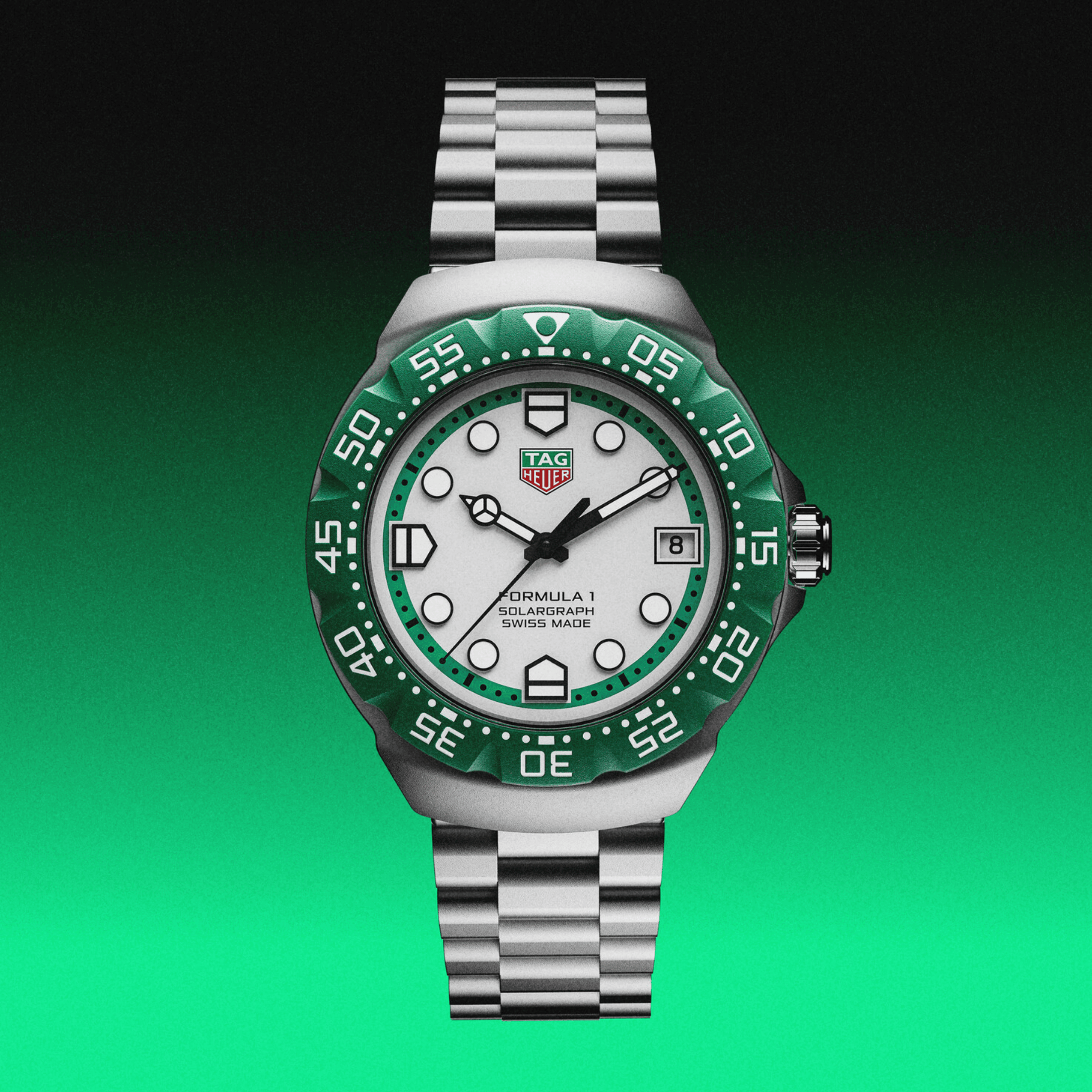 TAG Heuer Formula 1 Solargraph blue dial steel bracelet 38 mm