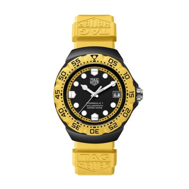 TAG Heuer Formula 1 Solargraph black dial rubber strap 38 mm