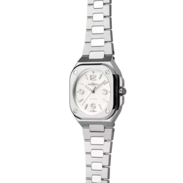 Watch Bell & Ross BR 05 Mother of Pearl Steel Automatic White Mother of Pearl Dial Steel Strap 36 mm