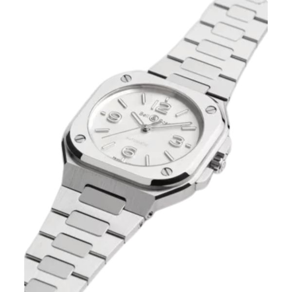Watch Bell & Ross BR 05 Mother of Pearl Steel Automatic White Mother of Pearl Dial Steel Strap 36 mm