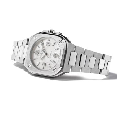 Watch Bell & Ross BR 05 Mother of Pearl Steel Automatic White Mother of Pearl Dial Steel Strap 36 mm