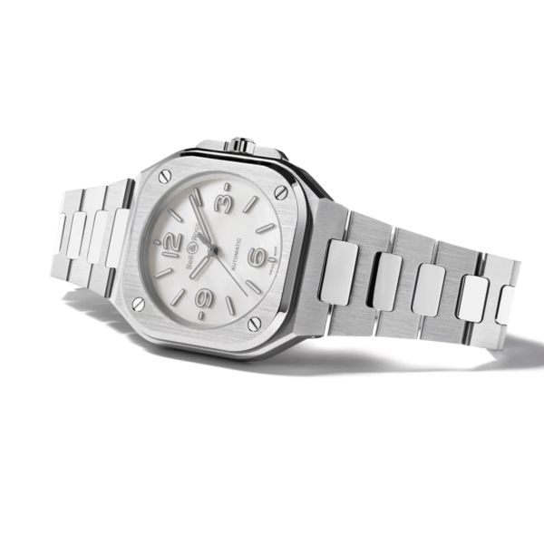 Watch Bell & Ross BR 05 Mother of Pearl Steel Automatic White Mother of Pearl Dial Steel Strap 36 mm