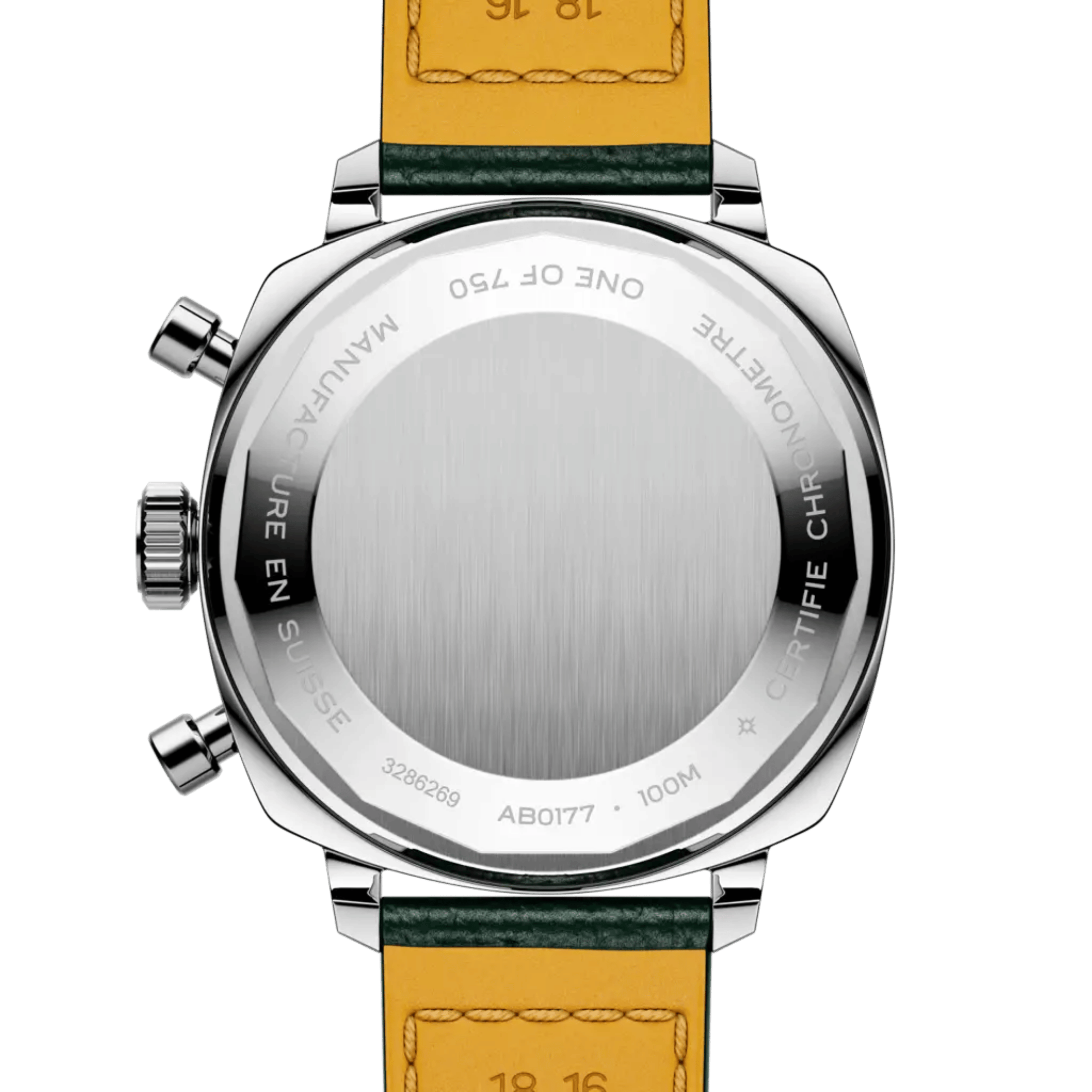 Breitling Top Time B01 Racing automatic watch, green dial, green leather strap, 38 mm