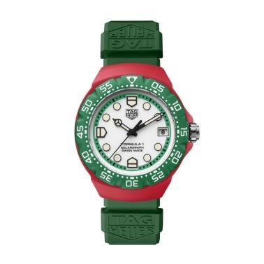 Montre TAG Heuer Formula 1 Solargraph TH-Polylight cadran blanc bracelet caoutchouc 38 mm
