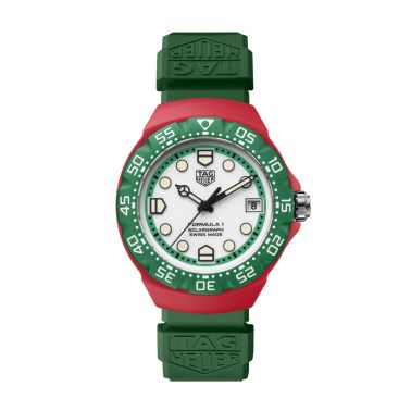 TAG Heuer Formula 1 Solargraph TH-Polylight white dial rubber strap 38 mm