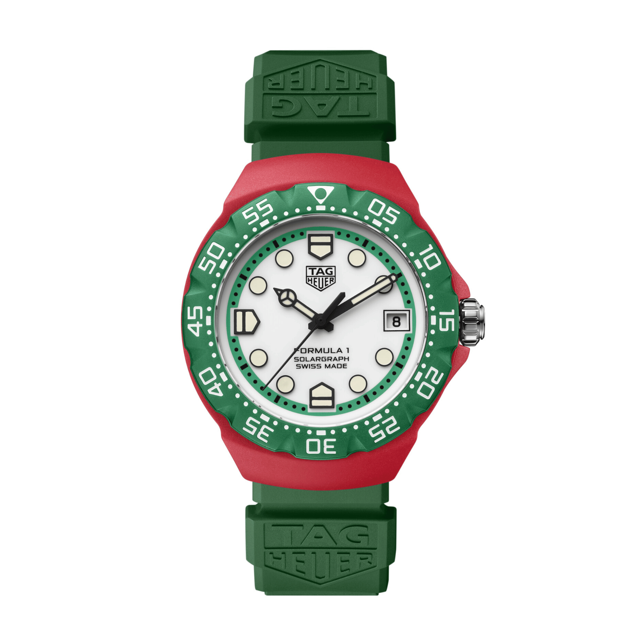 TAG Heuer Formula 1 Solargraph TH-Polylight white dial rubber strap 38 mm