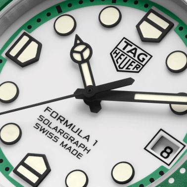 TAG Heuer Formula 1 Solargraph TH-Polylight white dial rubber strap 38 mm