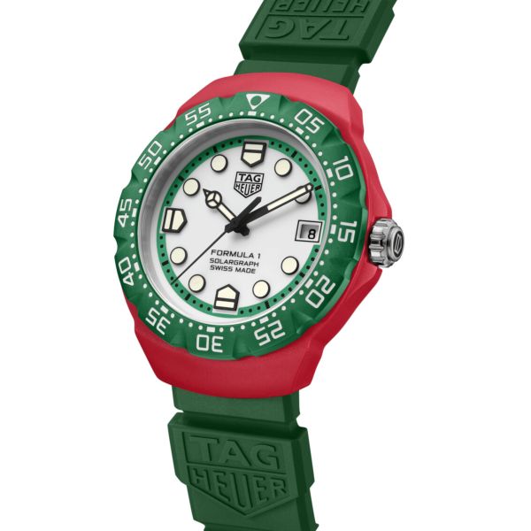 TAG Heuer Formula 1 Solargraph TH-Polylight white dial rubber strap 38 mm