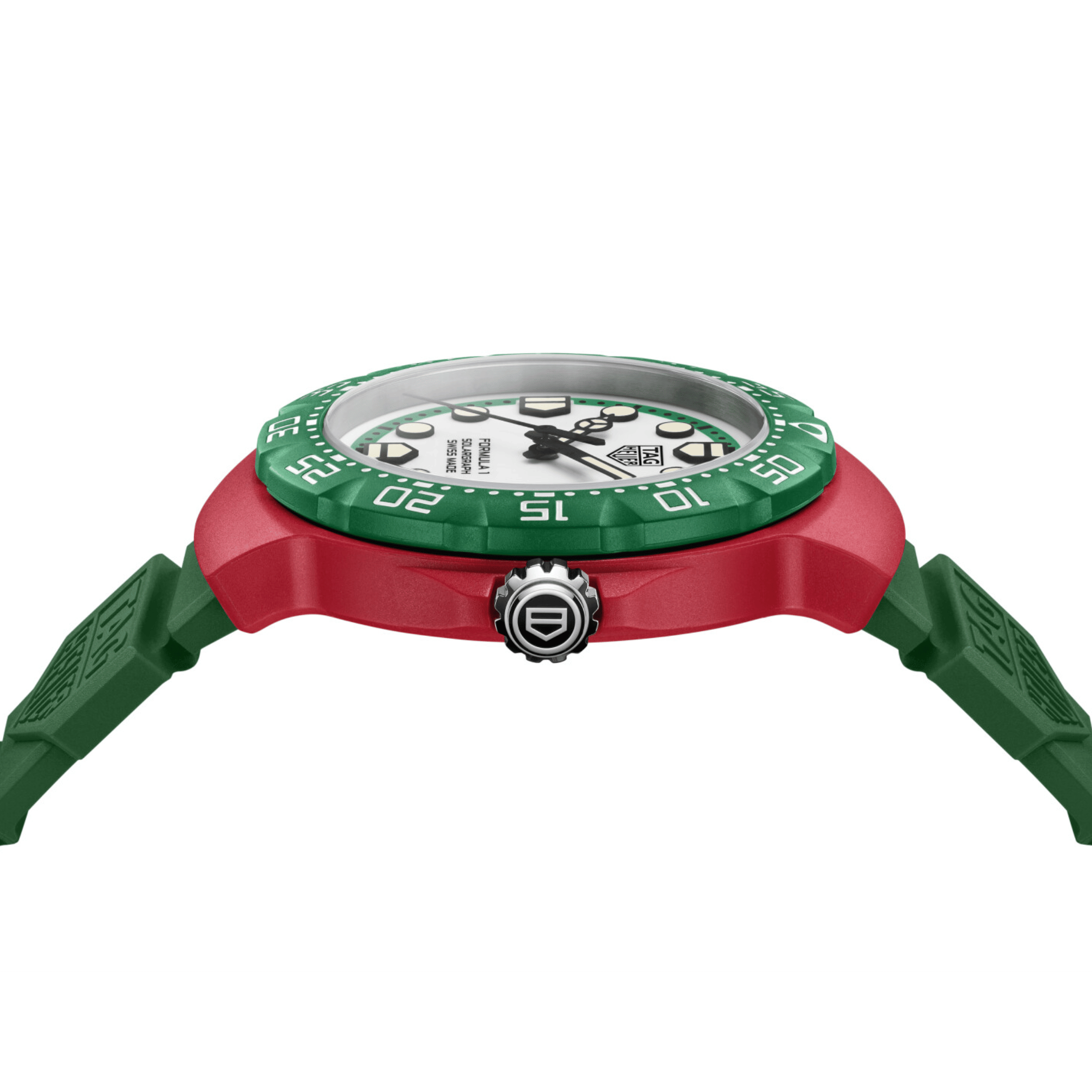 Montre TAG Heuer Formula 1 Solargraph TH-Polylight cadran blanc bracelet caoutchouc 38 mm