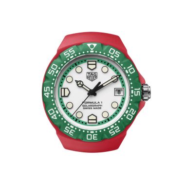 Montre TAG Heuer Formula 1 Solargraph TH-Polylight cadran blanc bracelet caoutchouc 38 mm