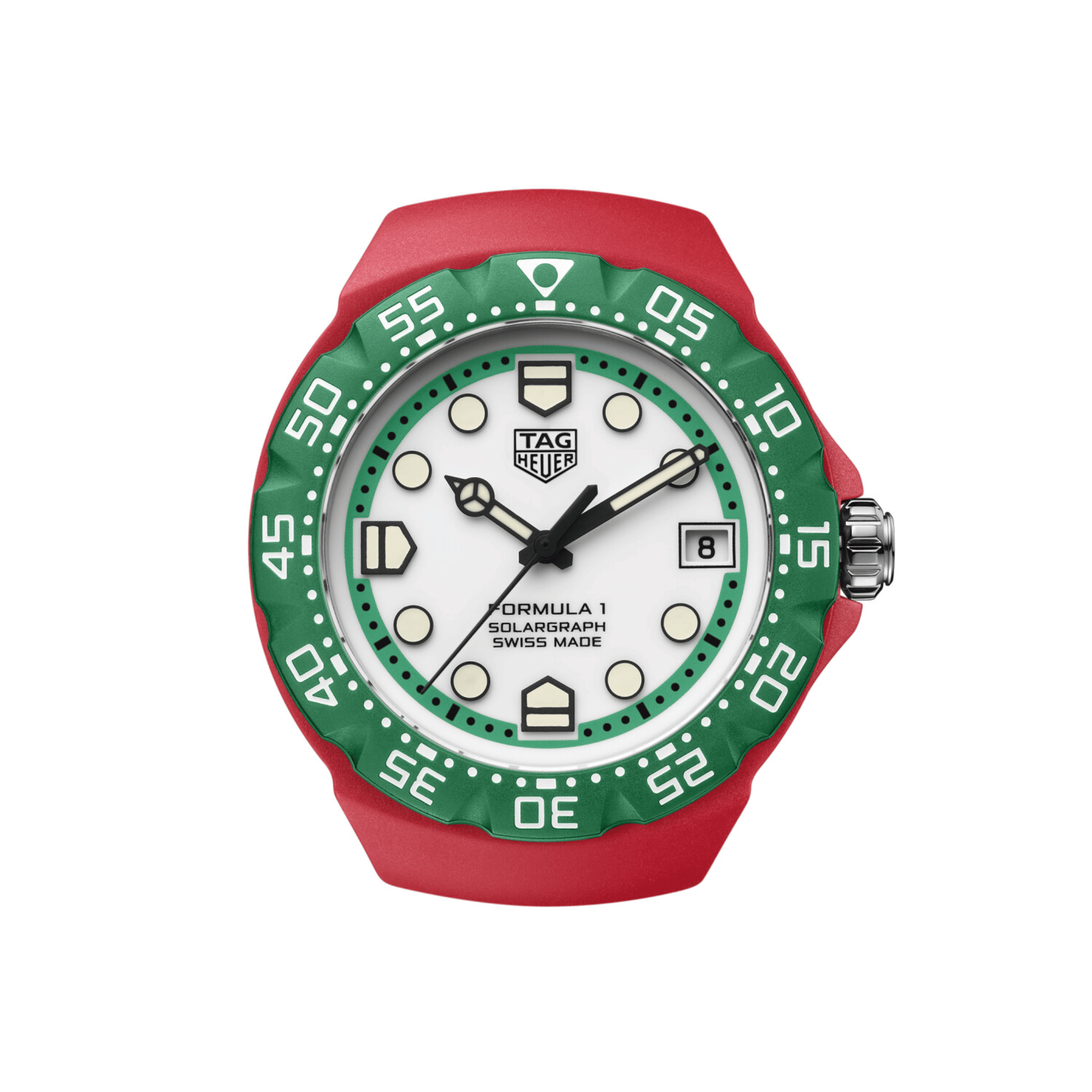 TAG Heuer Formula 1 Solargraph TH-Polylight white dial rubber strap 38 mm