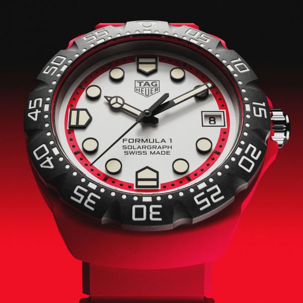 TAG Heuer Formula 1 Solargraph TH-Polylight white dial rubber strap 38 mm