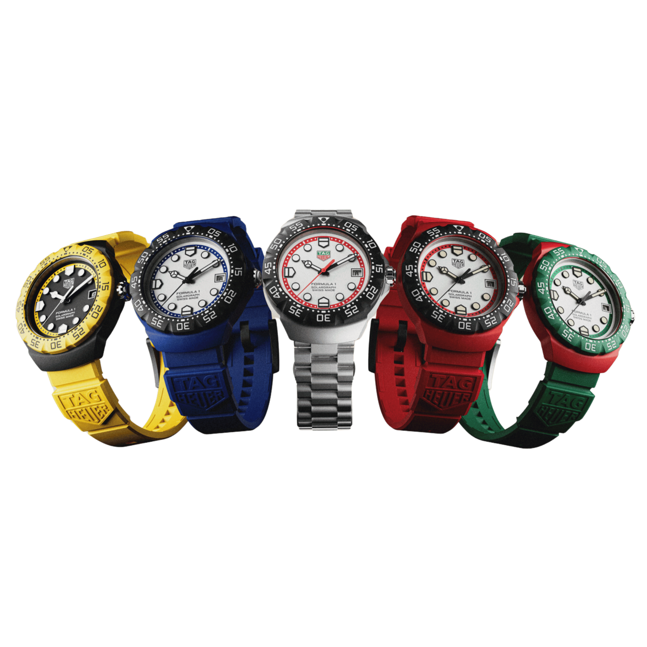 Montre TAG Heuer Formula 1 Solargraph TH-Polylight cadran blanc bracelet caoutchouc 38 mm