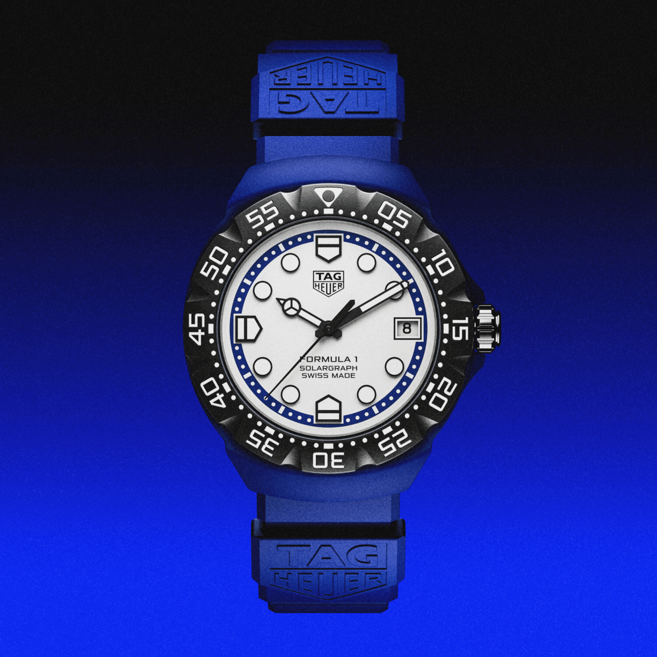 TAG Heuer Formula 1 Solargraph TH-Polylight white dial rubber strap 38 mm