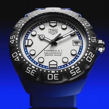 Montre TAG Heuer Formula 1 Solargraph TH-Polylight cadran blanc bracelet caoutchouc 38 mm